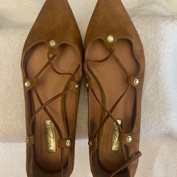 Halogen Pointy Toe Chili Flat. Lace up, 7.5 - Picture 4 of 7